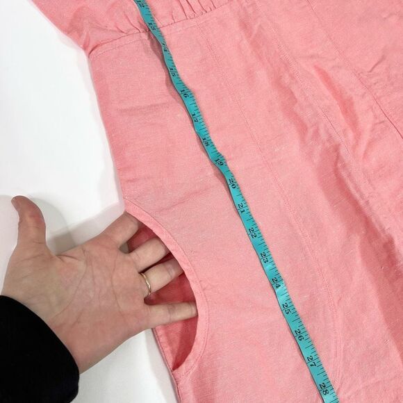 Kyodan Freedom Trail Sheath Dress Women's Small Linen Blend Zip High Low NWT - Picture 9 of 11